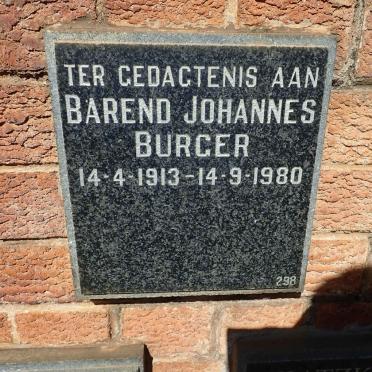 BURGER Barend Johannes 1913-1980