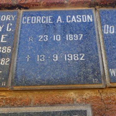 CASON Georgie A. 1897-1982