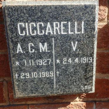 CICCARELLI A.C.M. 1927-1989 &amp; V. 1919-