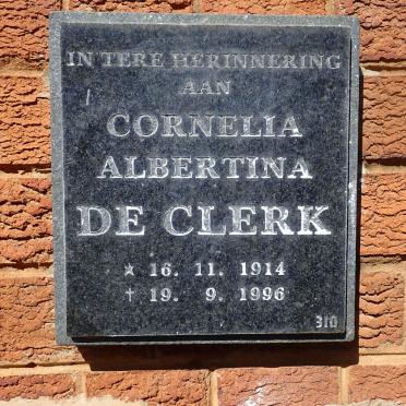CLERK Cornelia Albertina, de 1914-1996