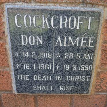 COCKCROFT Don 1918-1961 &amp; Aimée 1911-1990