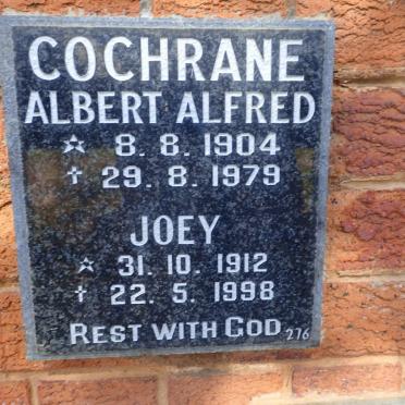 COCHRANE Albert Alfred 1904-1979 &amp; Joey 1912-1998