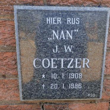 COETZER J.W. 1908-1986
