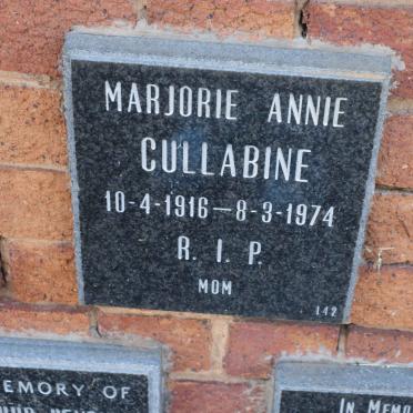 CULLABINE Marjorie Annie 1916-1974