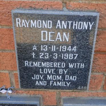 DEAN Raymond Anthony 1944-1987
