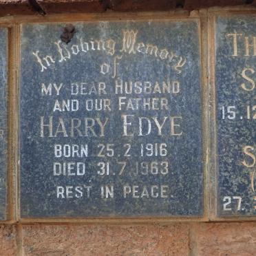 EDYE Harry 1916-1963