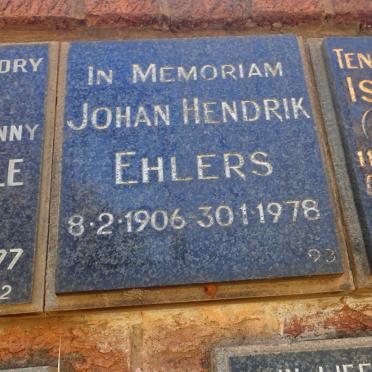 EHLERS Johan Hendrik 1906-1978