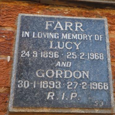 FARR Gordon 1893-1968 &amp; Lucy 1896-1968