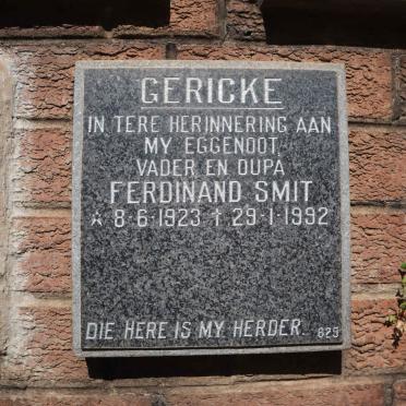GERICKE Ferdinand Smit 1923-1992