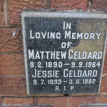 GELDARD Matthew 1890-1964 &amp; Jessie 1893-1982