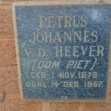 HEEVER Petrus Johannes, v.d. 1879-1957