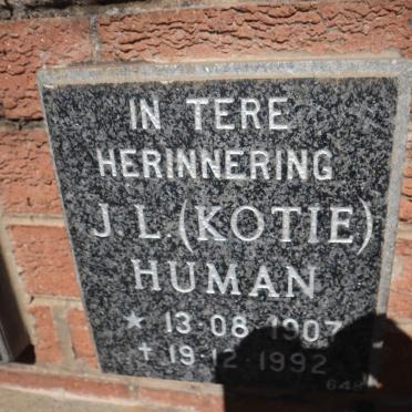 HUMAN J.L. 1907-1992