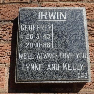 IRWIN Geoffrey 1943-1988