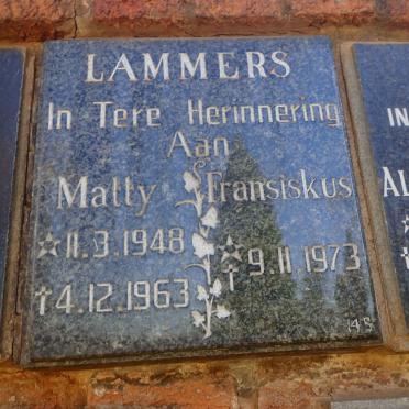 LAMMERS Matty 1948-1963 :: LAMMERS Fransiskus 1973-1973