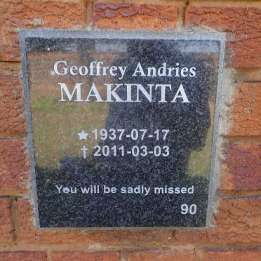MAKINTA Geoffrey Andries 1937-2011