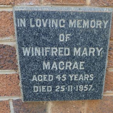 MACRAE Winifred Mary -1957