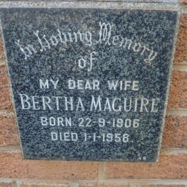 MAGUIRE Bertha 1906-1958