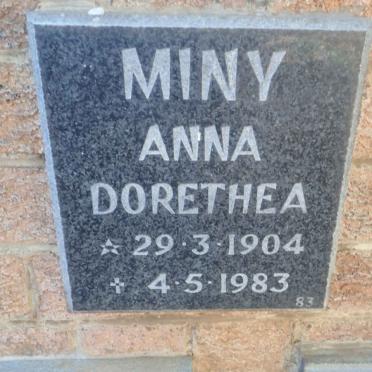 MINY Anna Dorethea 1904-1983