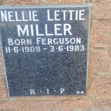 MILLER Nellie Lettie nee FERGUSON 1908-1983