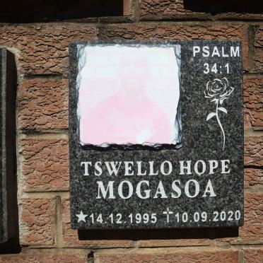 MOGASOA Tswello Hope 1995-2020