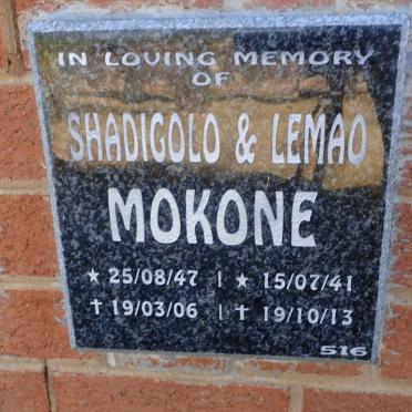 MOKONE Shadigolo 1947-2006 &amp; Lemao 1941-2013