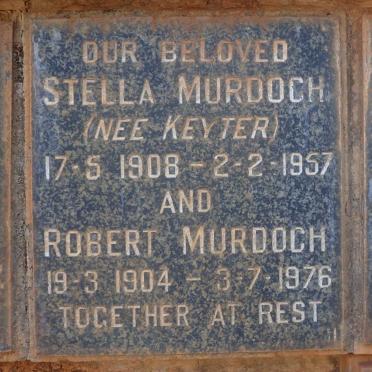 MURDOCH Robert 1904-1976 &amp; Stella KEYTER 1908-1957