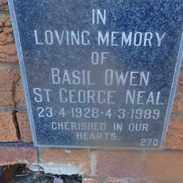 NEAL Basil Owen St. George 1928-1989