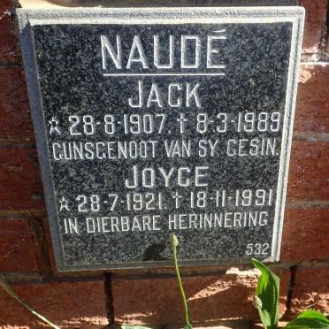NAUDÉ Jack 1907-1989 &amp; Joyce 1921-1991