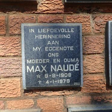 NAUDE Max 1908-1978