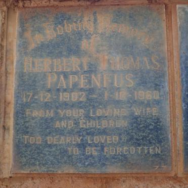 PAPENFUS Herbert Thomas 1902-1960