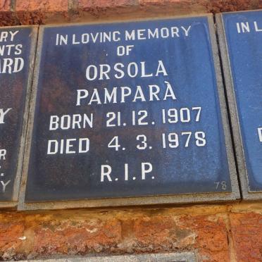 PAMPARA Orsola 1907-1978