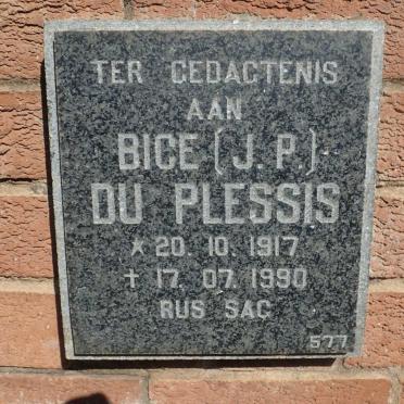 PLESSIS J.P., du 1917-1990