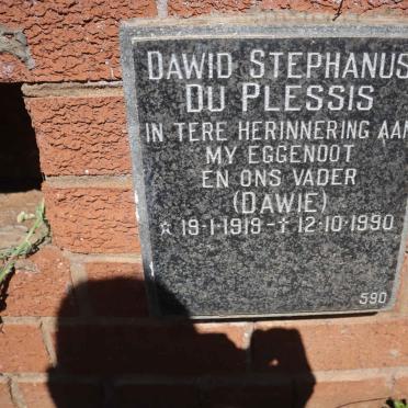 PLESSIS Dawid Stephanus, du 1919-1990