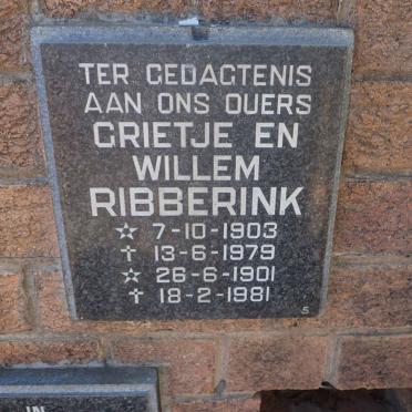 RIBBERINK Willem 1901-1981 &amp; Grietje 1903-1979