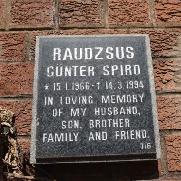 RAUDZSUS Gunter Spiro 1966-1994