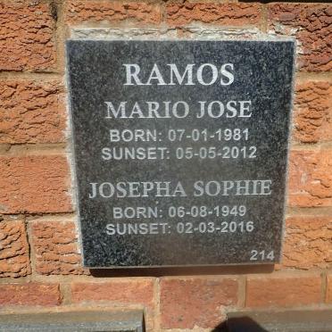 RAMOS Josepha Sophie 1949-2016 :: RAMOS Mario Jose 1981-2012