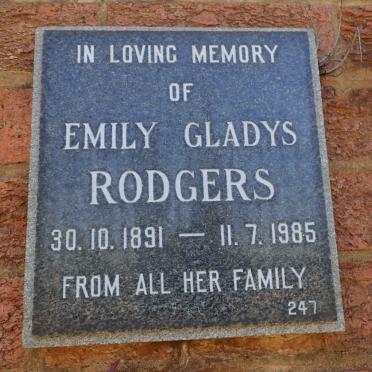 RODGERS Emily Gladys 1891-1985