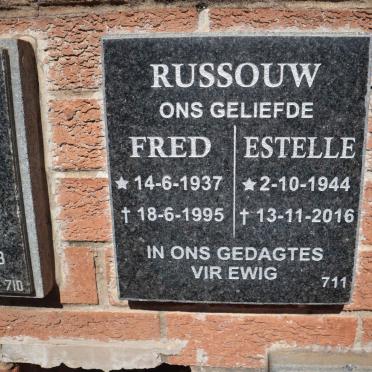 RUSSOUW Fred 1937-1995 &amp; Estelle 1944-2016