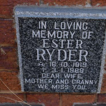 RYDER Ester 1919-1988
