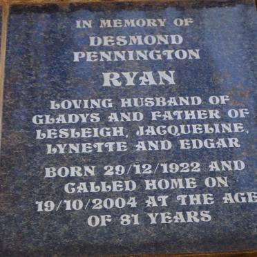 RYAN Desmond Pennington 1922-2004