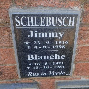 SCHLEBUSCH Jimmy 1916-1998 &amp; Blanche 1921-1984