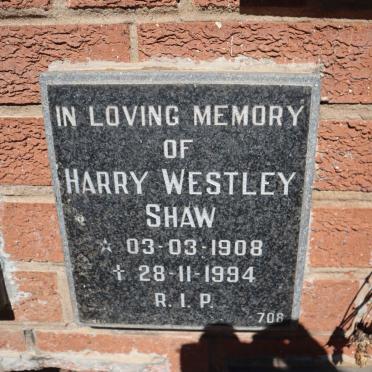 SHAW Harry Westley 1908-1994