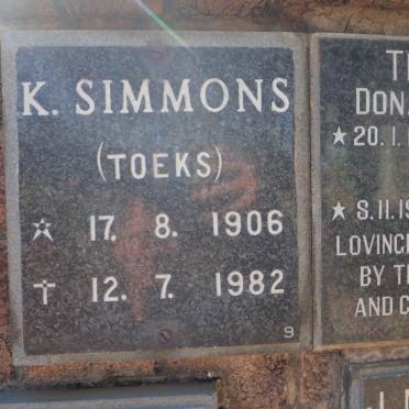 SIMMONS K. 1906-1982