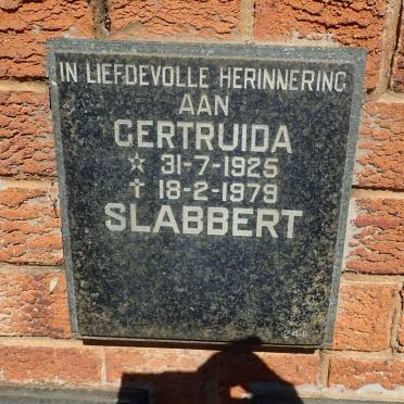 SLABBERT Gertruida 1925-1979
