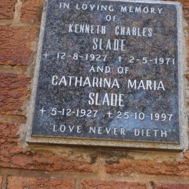 SLADE Kenneth Charles 1927-1971 &amp; Catharina Maria 1927-1997