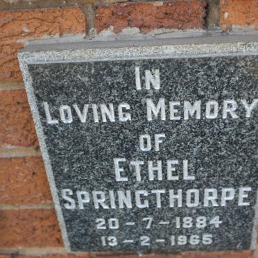 SPRINGTHORPE Ethel 1884-1965