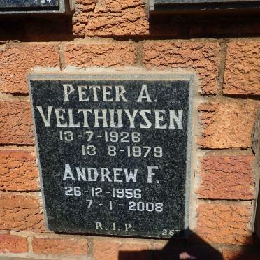 VELTHUYSEN Peter A. 1926-1979 :: VELTHUYSEN Andrew F. 1956-2008
