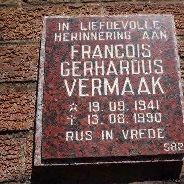 VERMAAK Francois Gerhardus 1941-1990