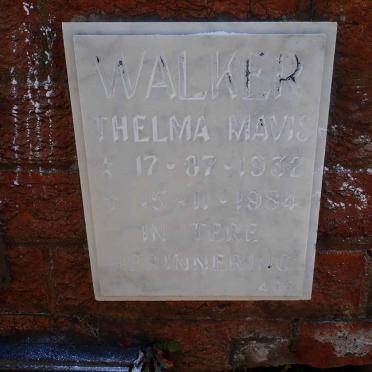 WALKER Thelma Mavis 1932-1984