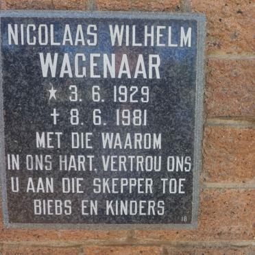WAGENAAR Nicolaas Wilhelm 1929-1981